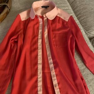 Women’s Small Polyester Button Down Shirt